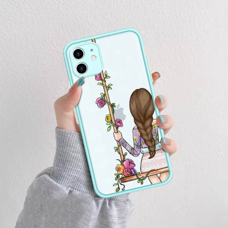 Pouzdro na telefon Girls Bff Best Friends Forever pro iPhone X XR XS 7 8 Plus 11 12 13 pro MAX 13mini průhledné matné pouzdro