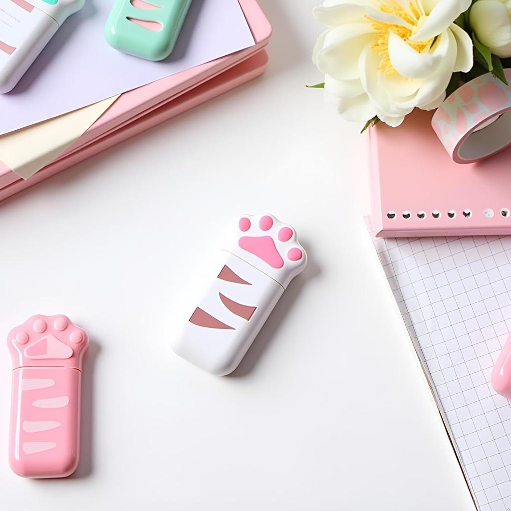 1 Pcs Cute Cat Claw Correction Tape White Out Corrector Correction Supplies Student Stationery School Office Supply (Color Random) Correction Tape