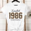 Women Vintage 1986 Birthday Gift T Shirt Retro Birthday Party Casual Summer Summer Short Sleeved Harajuku Streetwear Tops Tees