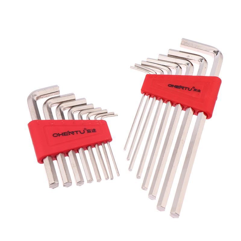 8Pcs Allen Wrench Metric Wrench Inch Wrench L Wrench Size Allen Key Short Arm Tool Set Easy To Carry In The Pocket