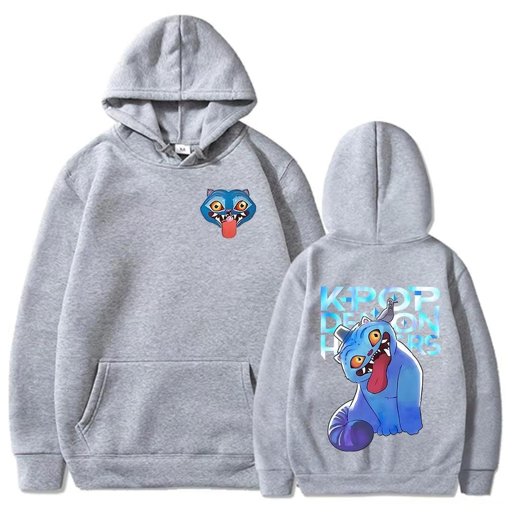 KPop Demon Hunters Movie Derpy Tiger 2025 New Movie Hoodies Fashion Harajuku Hooded Sweatshirt Men Women Fleece Casual Pullovers 3XL