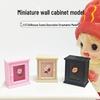 1/12 Scale Dollhouse Miniature Wall Cabinet with Food Toys and Ornaments