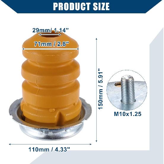 No.1351266080/516688 Suspension Strut Bumper Bump Stop for Fiat Ducato 2006-2023 / Rear Rubber Jounce Bumper Buffer/Durable Rubber Metal / 1 Pcs