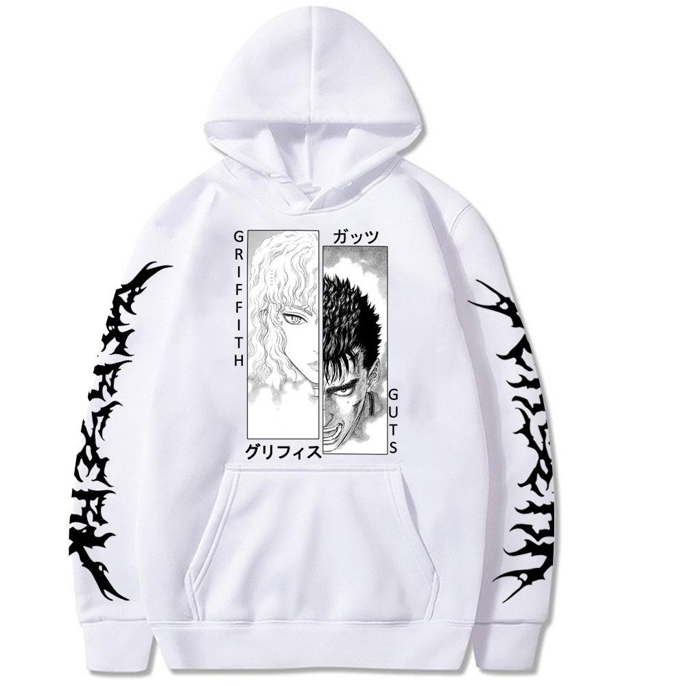 Japanese Anime Griffith&Guts Printed Men Hoodie Brand Hoody Y2K Clothes Vintage Fashion New Casual Unisex Long Sleeve Pullovers