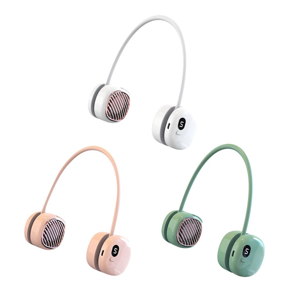 Tragbarer Nackenventilator Digitales LCD-Display Bladeless-Ventilator 3000mAh USB Wiederaufladbar Ventilatore Portatile