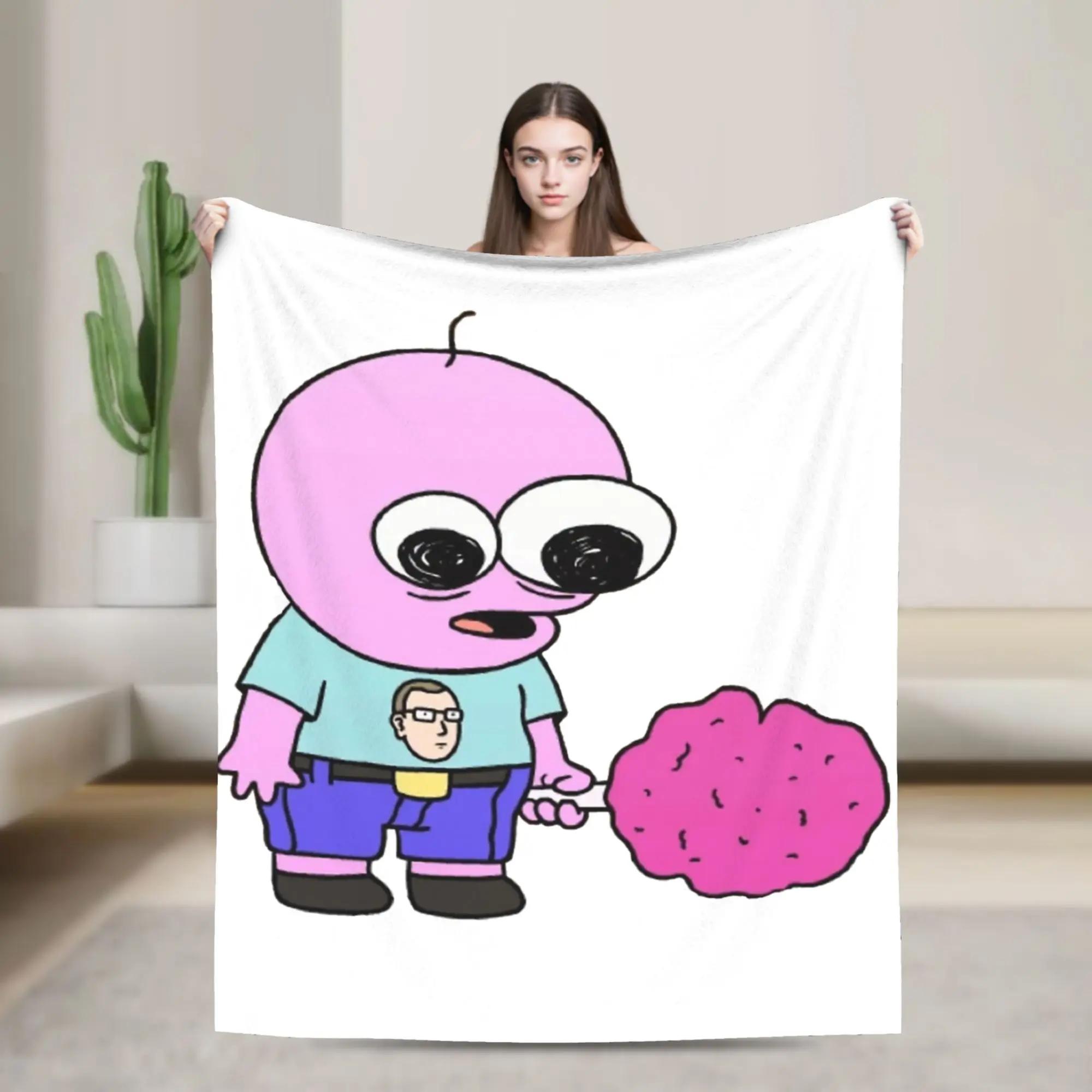 

Pim Reaches Depression Smiling Friends Soft Warm Plush Throw Blanket for Boys Bedroom Flannel Bedspread Sofa Bed Cover 40x50inch 101x127cm