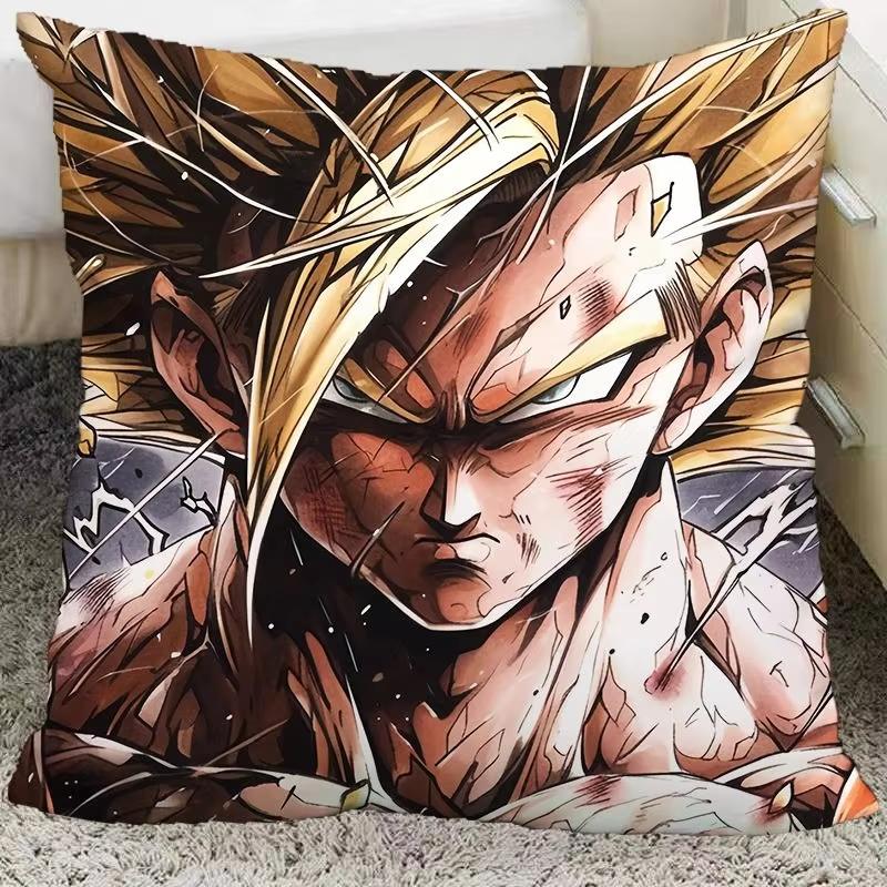 Dragon Ball Anime Cosplay Pillow Covers Decorative Home Double-Sided Print Square Pillow Living Room Decoration Pillowcase Gift