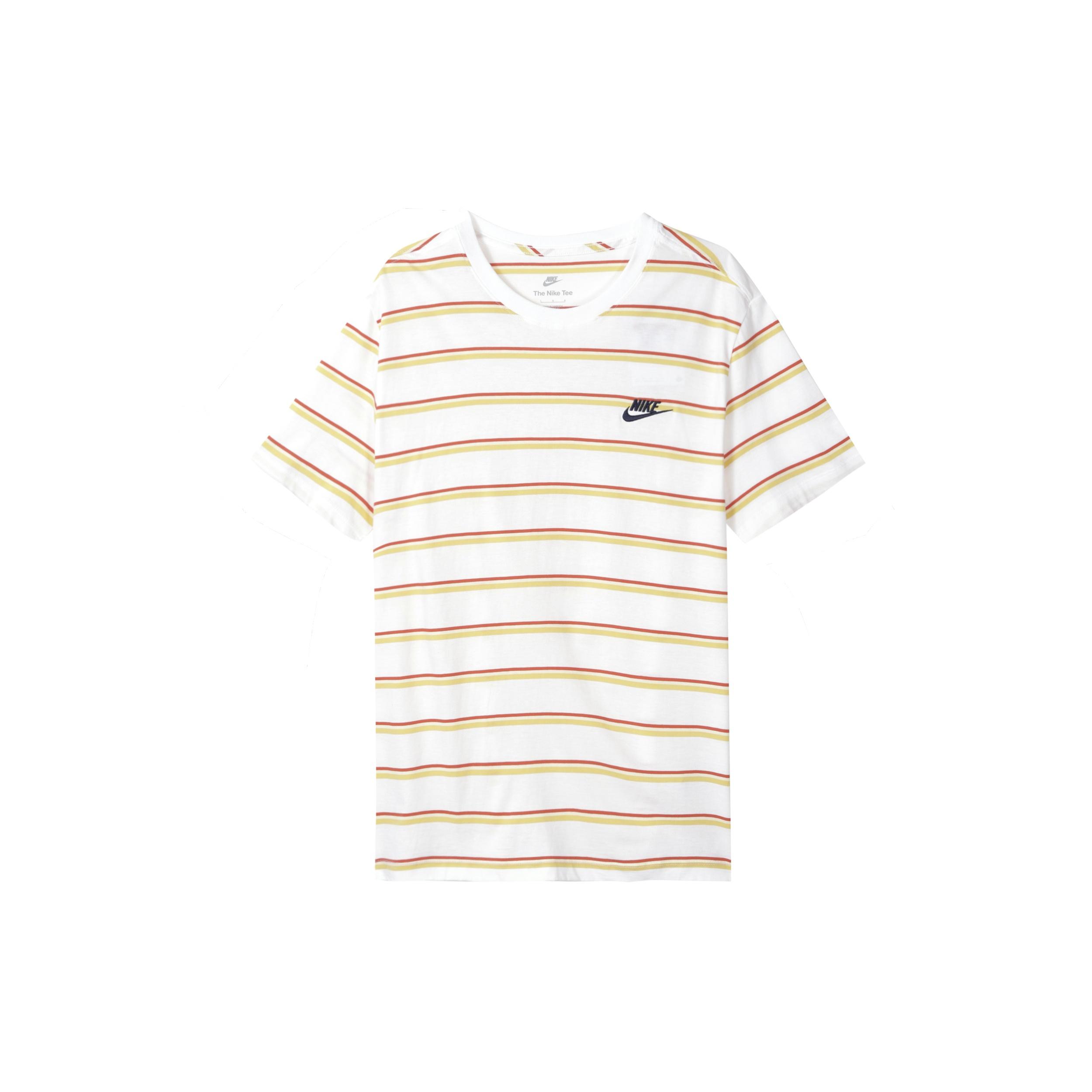 Nike Sportswear Striped Short Sleeves White Men s DZ2986-100 S