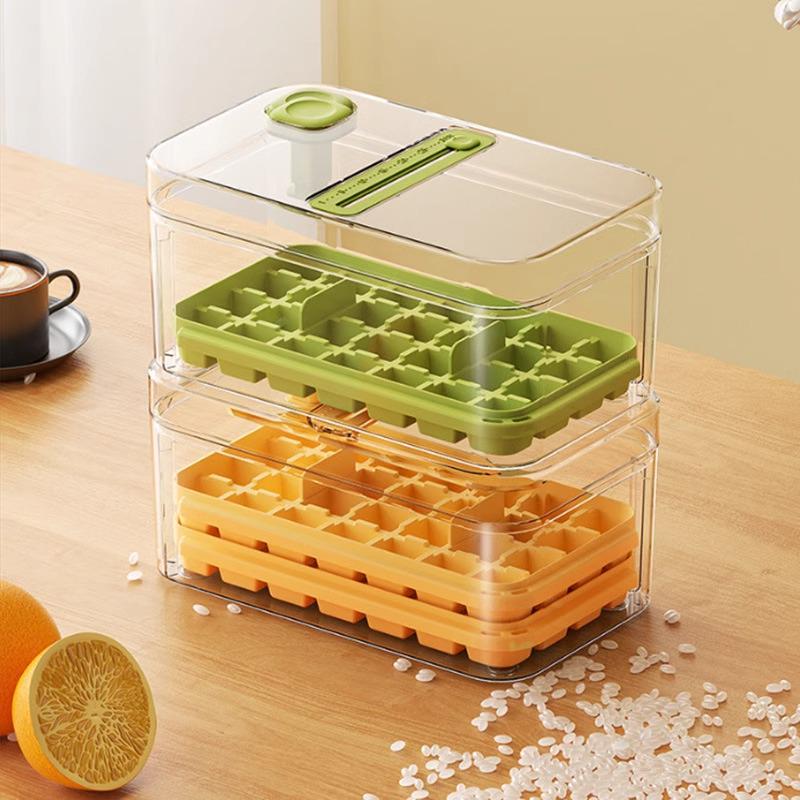 Food-Grade Ice Cube Mold with Lid for Homemade Ice Storage