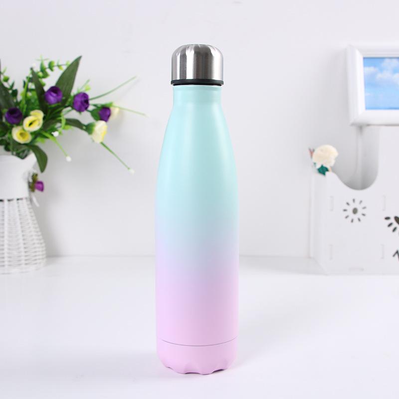 

500ml Double Wall Stainless Steel Car Water Bottle Sport Thermos Bottle Keep Hot and Cold Insulated Vacuum Flask Large Capacity 500ml