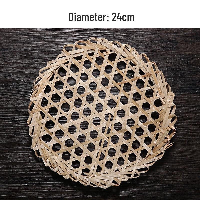 Набор плетеных круглых бамбуковых ковриков