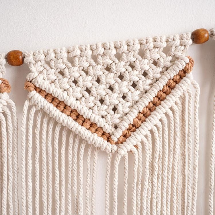 Macrame Wall Hanging Tapestry Hand-Woven Curtain for Home Bedroom Decoration
