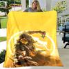 New Cartoon Mortal Kombat Blanket,Flannel Blanket Throw Blanket,Soft Warm Blanket for Living Room Bedroom Beds Sofa Decor Gift