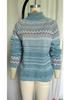 Women's High Neck Color Block Loose Knit Sweater