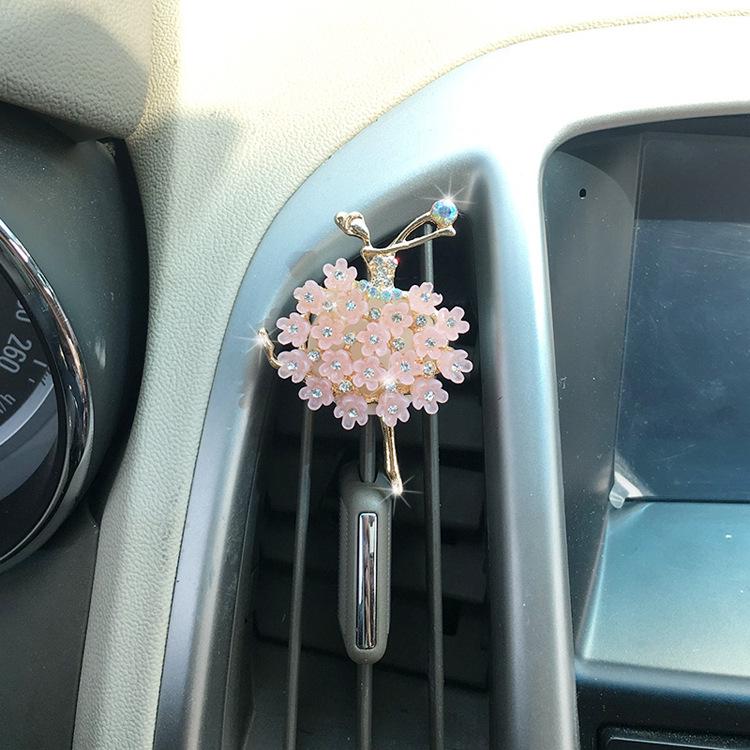 Luxury Ballet Girl Car Air Vent Perfume Clip - Elegant Interior Decoration