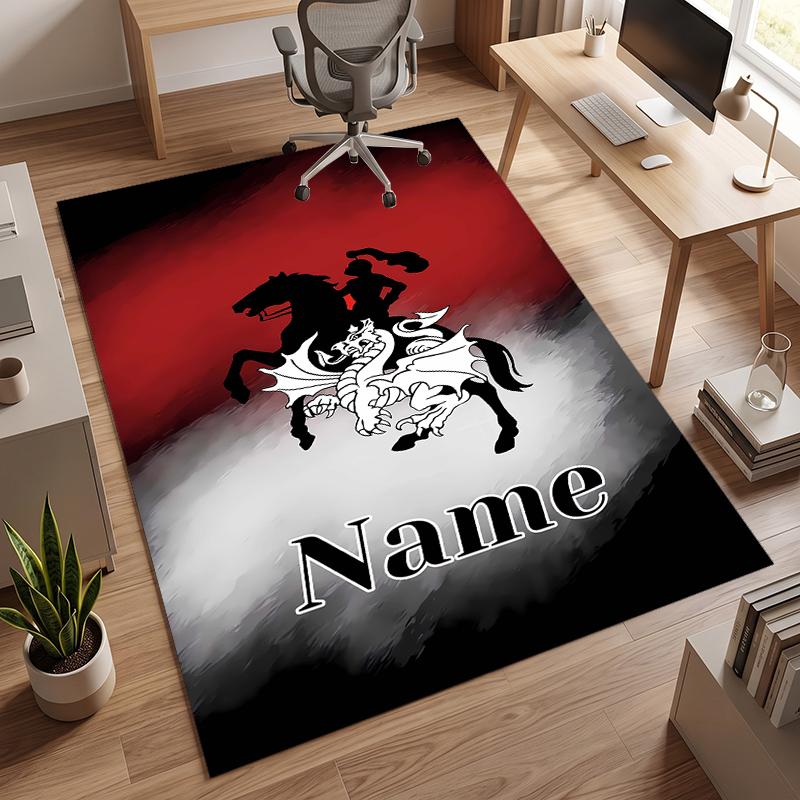 St George Illawarra Dragons (5) Personalized Name Office Carpet Stylish Decor for Living Room Bedroom Kitchen