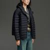 Goose down ribs light down jacket women's high-end sense hooded stand-up collar loose lulu jacket winter new