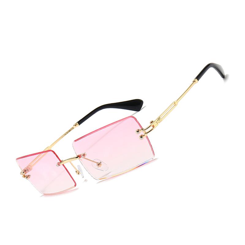 

Rimless Rectangular Sunglasses Stylish Beautiful Comfortable UV Protection Rimless Sunglasses for Women