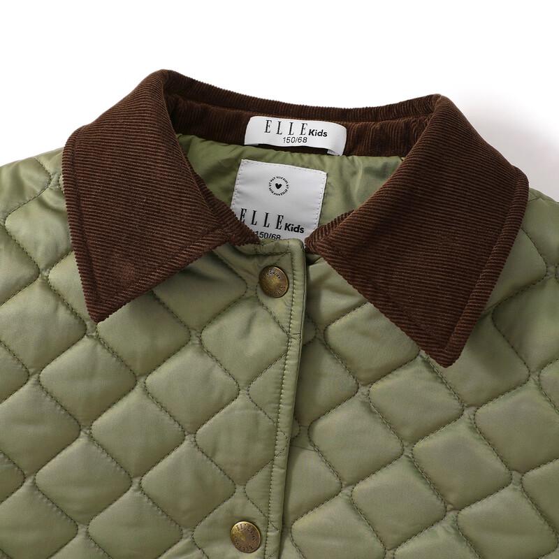 ELLE KIDS Girls' Retro Barn Style Quilted Winter Jacket
