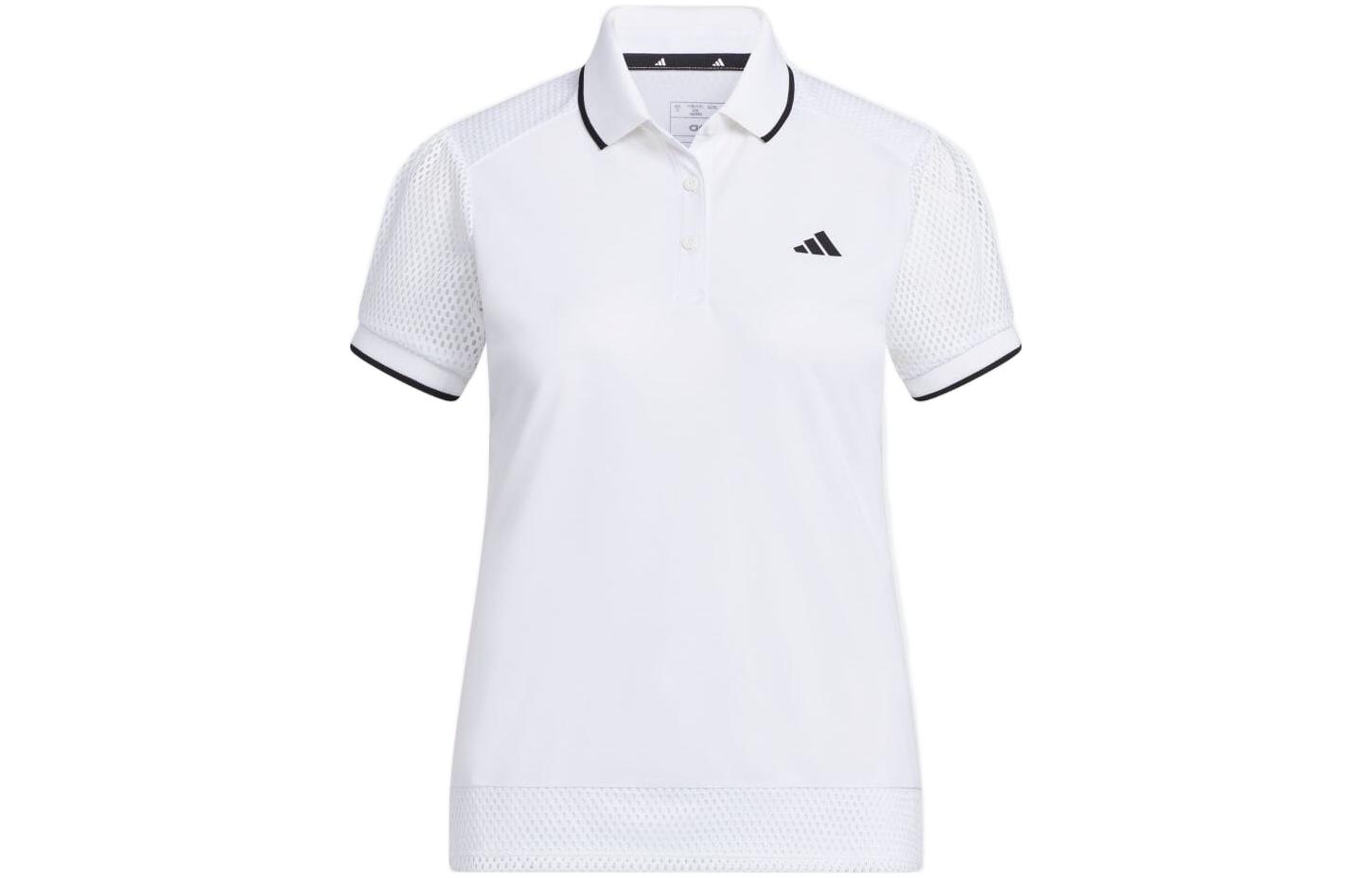 Adidas Polo Shirts Women s White Polo Collar Moderate Other HS6991 XS