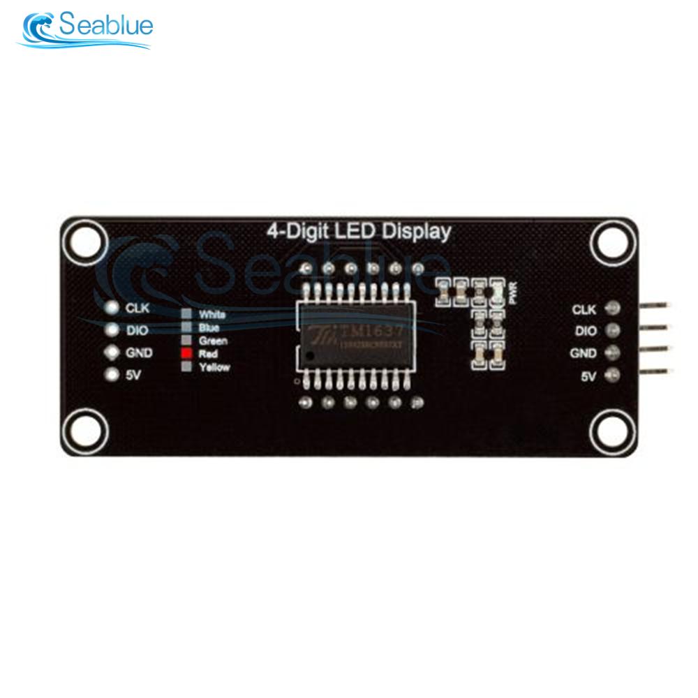 0.56 Inch 0.56" 4-Digit Digital Display Tube Decimal 7 Segments TM1637 LED Module Board for Arduino Red Green Yellow Blue White