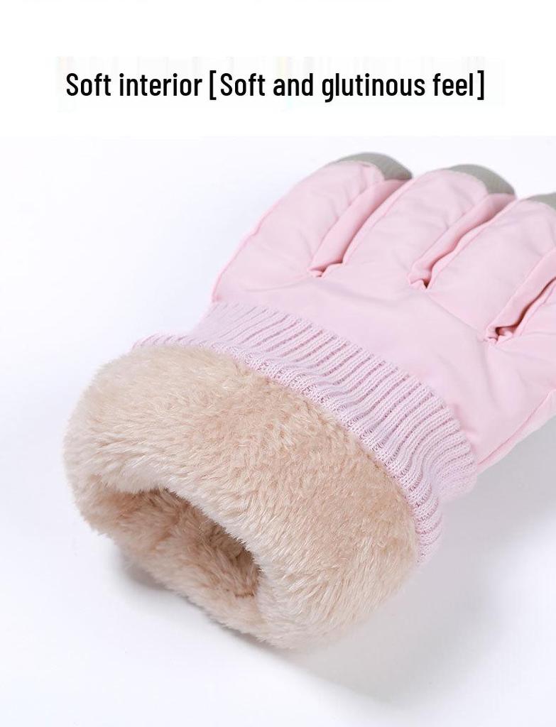 Windproof Waterproof Fleece-Lined Touchscreen Winter Ski Gloves for Kids, Women, Men - Ideal for Outdoor Activities