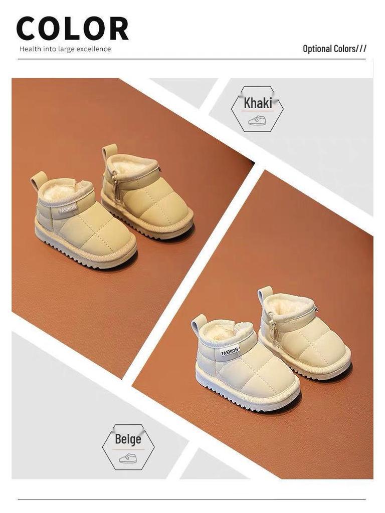 Warm Winter Baby Snow Boots for Boys and Girls - Soft Sole Velvet Cotton Shoes for Infants (1 Year Old)