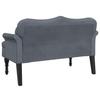 Bench with Cushions Dark Grey 120.5 x 65 x 75 cm Velvet