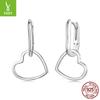 Hollow Love Pendant U-Shaped Earrings, Fashionable Wear S925 Sterling Silver Combination Earrings Earrings