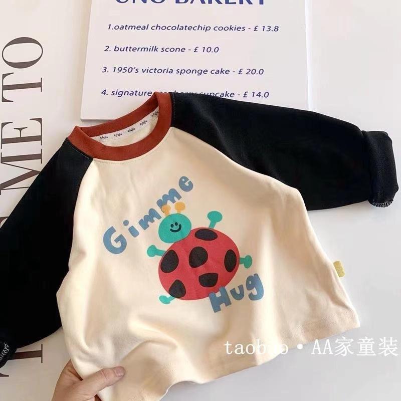 

Girls And Boys Casual Cotton Long-sleeved T-shirts For Summer, Simple Children s Tops 90cm