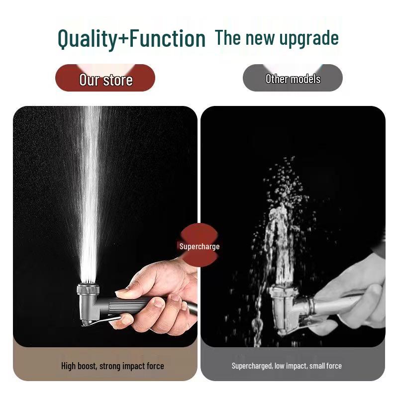 Black Copper Bidet Sprayer: Toilet Companion & Booster Shower Faucet