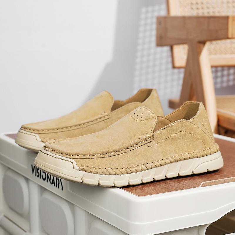 Handgemachte echte Leder Herren Freizeitschuhe Halbschuhe Bequeme Mokassins Herren Business Flats Schuhe Autofahrerschuhe