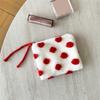 Fashion Heart-shaped Cosmetic Storage Bag Portable Dustproof Key Lipstick Bag Zipper Plush Coin Purse Valentine's Day Gift