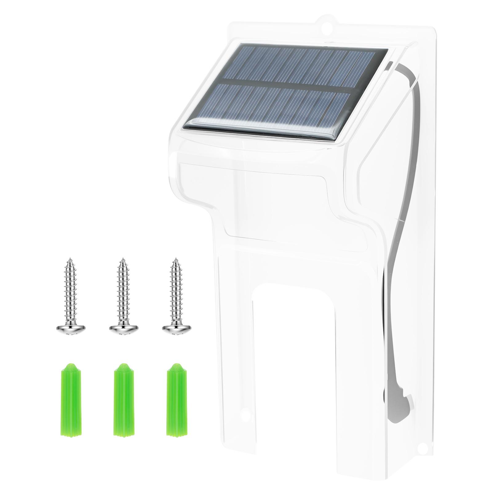 

Защита от дождя для дверного звонка с солнечной панелью, прозрачный пластиковый водонепроницаемый протектор для дверного звонка, простая установка, крышка для дверного звонка Ring прозрачный