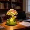 Kreative Harzkunst Handwerk Blumenförmige Schreibtischlampe Heim Schreibtisch Nachttisch Dekoration Ornament
