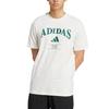 adidas T-shirt a Maniche Corte Sportiva Casual Confortevole Girocollo Heritage Tennis Lettera Uomo Top Bianco Gesso JV7013