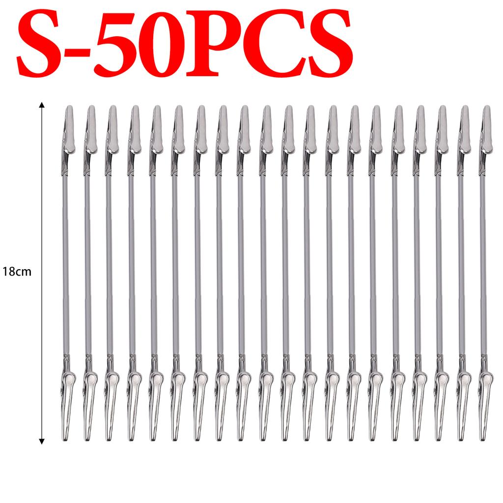1-50Pcs Alligator Clips Metal Double Headed Mosquito-repellent Incense Clips Long Hose Holder for DIY Note Photo Memo Label