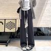Women's Autumn and Winter Fleece-Lined Warm Joggers Solid Color Drawstring Sweatpants Essential for Outdoor In Fall/Winter