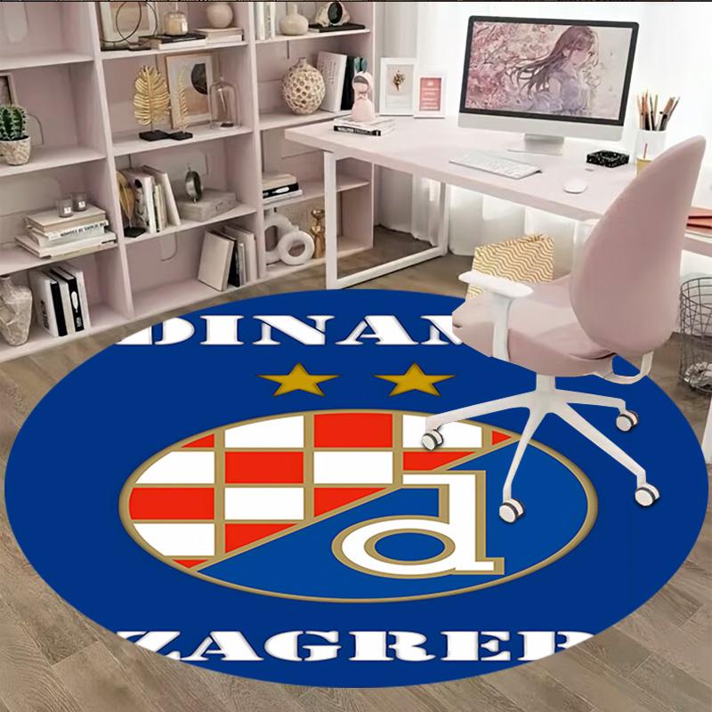 1 pezzo Squadra di Calcio (55) Tappeto Rotondo Stampato Tappeto Rotondo per Sedia Adatto per Camera da Letto Soggiorno Tappeto Decorativo per la Casa