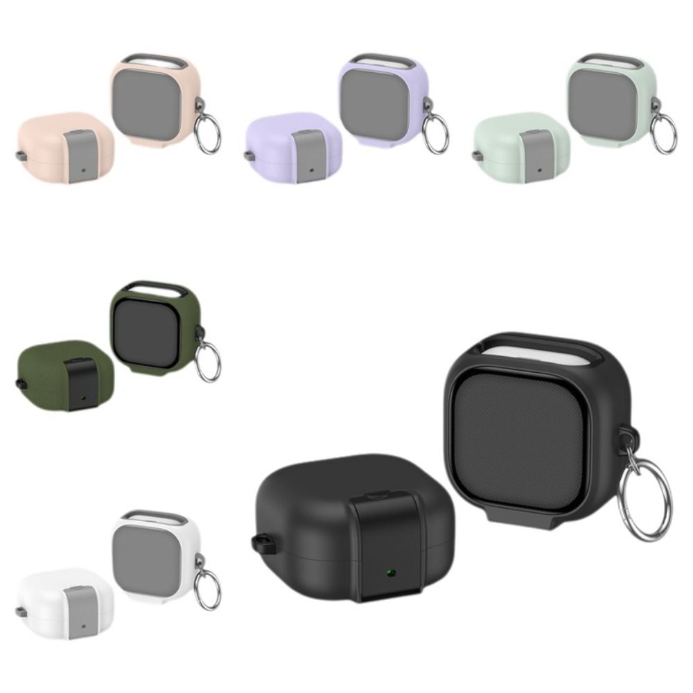 New Anti-fall Phone Holder Earphone Case with Keychain Wear-resistant Bluetooth Headphone Cover for Samsung Galaxy Buds 4/4Pro