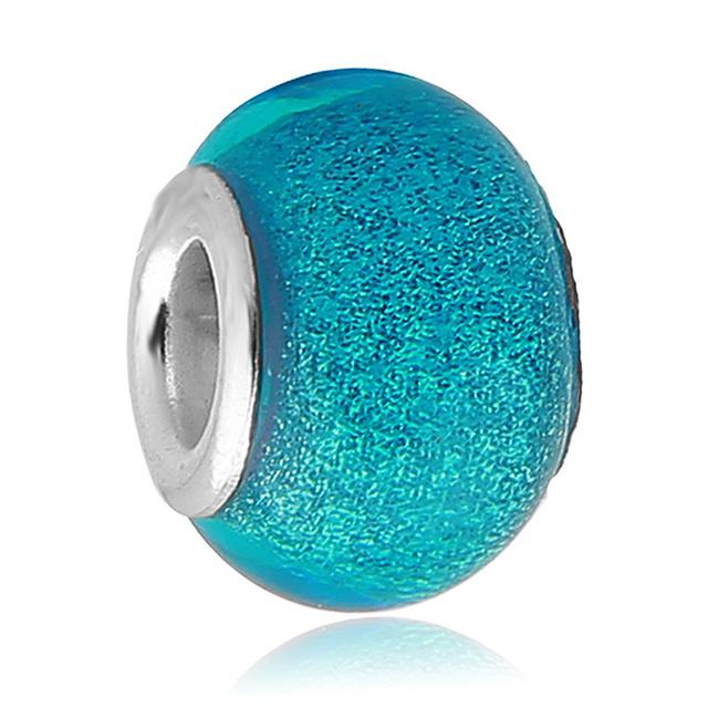 Daisy Flower Round Murano Glass Beads for Charm Bracelet Pendant DIY Jewelry