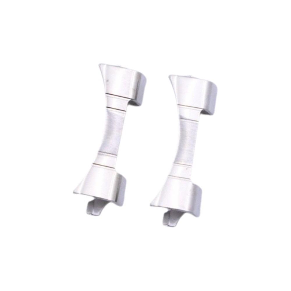 Stainless Steel Curved End Link Set Metal Wristband Curved End Bracelet Adapter Watch Accessories