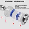 360 Degree Kitchen Faucet Nozzle Aerator Sprayer Filtration Diffuser Water Saving Tap Head Extend Connector Premium