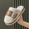 Klettverschluss Boden Baumwollpantoffeln Damen Winter warm Mode Indoor Zuhause Paar Baumwollmopp Herren weiche Sohle vielseitig