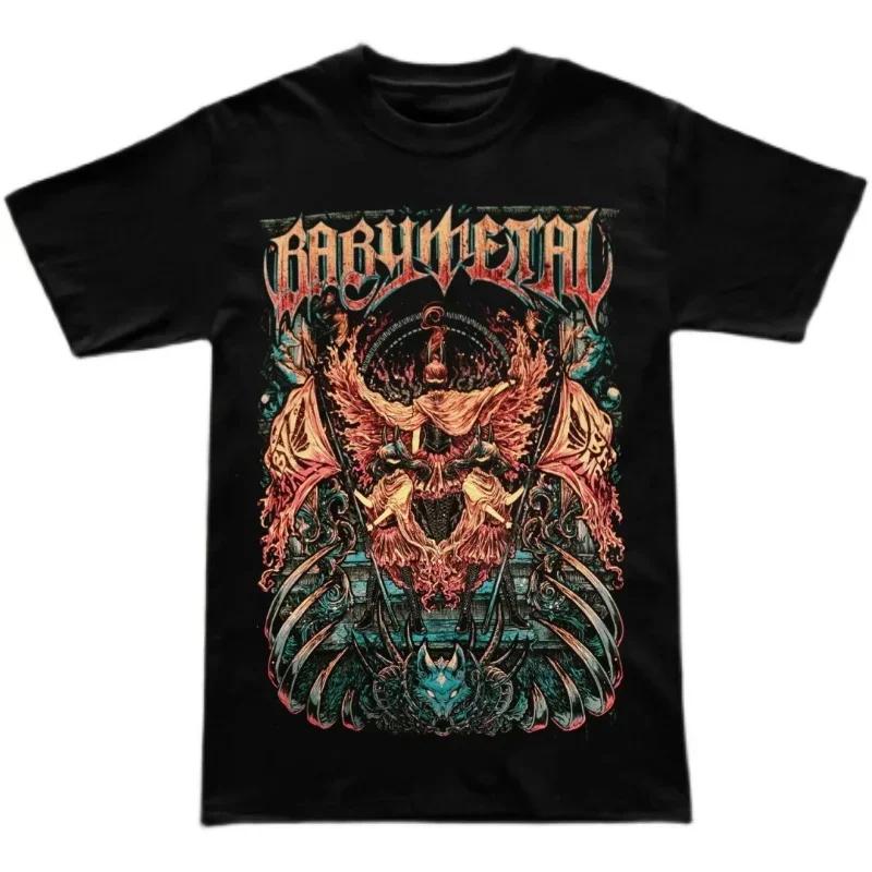 BABYMETAL Harajuku Muster Mode T-Shirt Unisex Baumwolle O-Ausschnitt Lässig Übergröße Kleidung Sommermode Druck Unisex T-Shirt