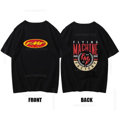 Hot Sale Summer Mens Round Neck Fashion Clothing Short Sleeves 100%Cotton T Shirt Cool Top Racing Exhaust Ama Motocross Tee