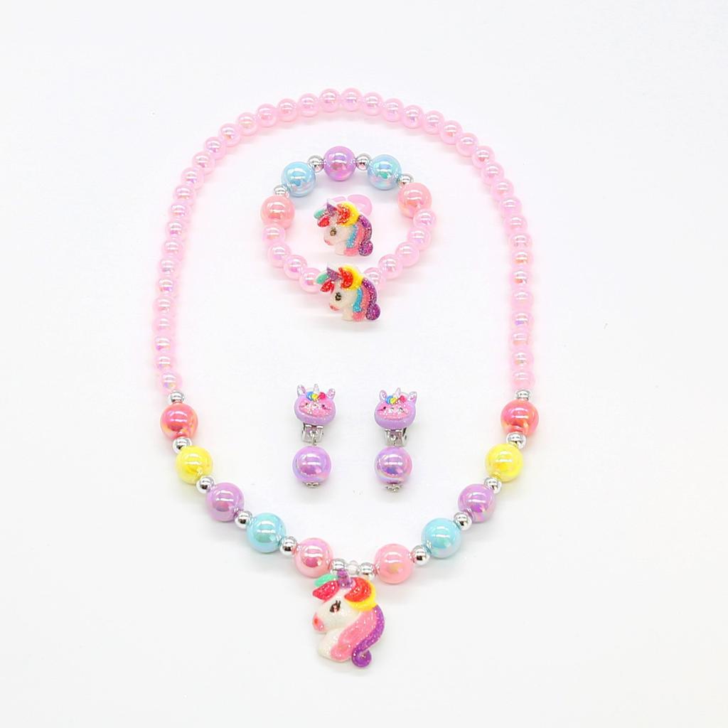 Unicorn princess accessories set, linking crown necklaces, headbands, girls' princess dress accessories, cross-border foreign trade