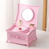 Classical Rotating Dancer Ballerina Piano Music Box Jewelry Organizer Ballerina Wind-Up Music Box Storage Organizer With Mirror