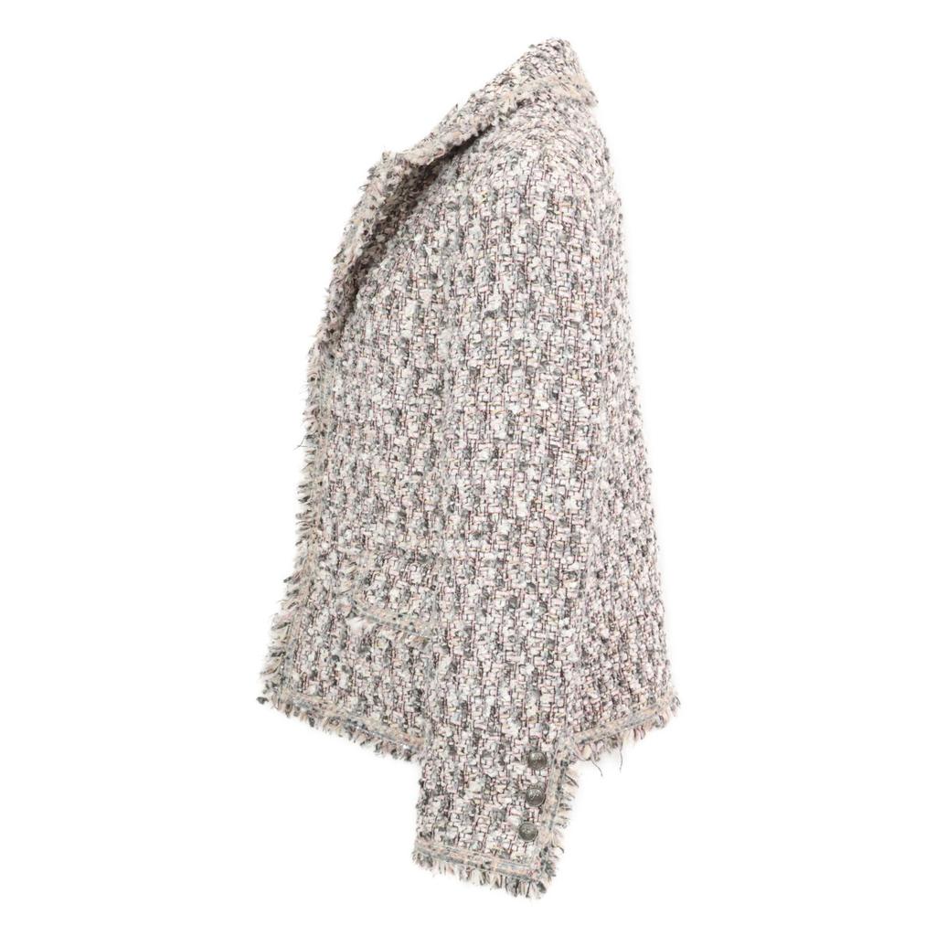 Chanel Krajowo autoryzowana 04A P24504V15039 Kurtka Karl Lagerfeld Fantasy Tweed 40 Różowy x SzaryUżywana