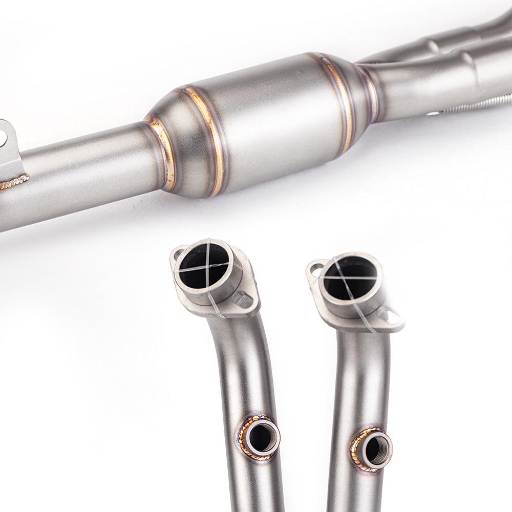 CFMOTO 450SR Stainless Steel Exhaust Pipe: Front, Middle, and SC Tail Sections for Motorcycles.